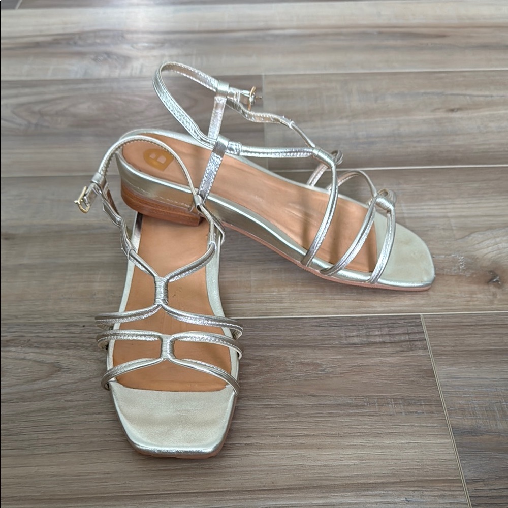 Bared Footwear Silver Sandals Strappy Design